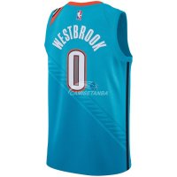 Camisetas NBA de Russell Westbrook Oklahoma City Thunder Nike Turquesa Ciudad 18/19