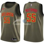 Camisetas NBA Salute To Servicio Atlanta Hawks Dikembe Mutombo Nike Ejercito Verde 2018
