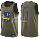 Camisetas NBA Salute To Servicio Golden State Warriors JaVale McGee Nike Ejercito Verde 2018