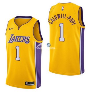 Camisetas NBA de Kentavious Caldwell Pope Los Angeles Lakers Amarillo Icon 17/18