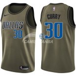 Camisetas NBA Salute To Servicio Dallas Mavericks Seth Curry Nike Ejercito Verde 2018