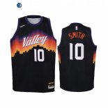 Camisetas de NBA Ninos Phoenix Suns Jalen Smith Negro Ciudad 2020-21