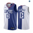 Camisetas NBA de Paul George Los Angeles Clippers Azul Blanco Split Edition