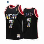 Camisetas NBA Miami Heat NO.7 Kyle Lowry 75th Aniversario Negro Throwback 2022