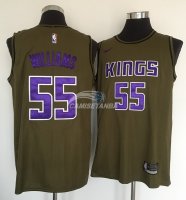 Camisetas NBA Salute To Servicio Sacramento Kings Jason Williams Nike Ejercito Verde 2018