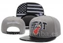 Snapbacks Caps NBA De Miami Heat USA Bandera Gris
