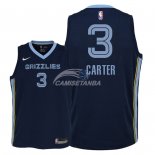 Camisetas de NBA Ninos Memphis Grizzlies Jevon Carter Marino Icon 18/19