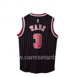 Camisetas NBA de Dwyane Wade Chicago Bulls Negro Tira