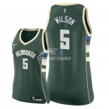 Camisetas NBA Mujer D.J. Wilson Milwaukee Bucks Verde Icon
