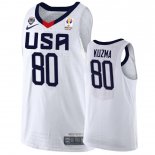 Camisetas Copa Mundial de Baloncesto FIBA 2019 USA Kyle Kuzma Blanco