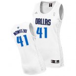 Camisetas NBA Mujer Dirk Nowitzki Dallas Mavericks Blanco