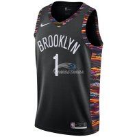 Camisetas NBA de D'Angelo Russell Brooklyn Nets Nike Negro Ciudad 18/19