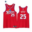 Camisetas NBA Edición ganada Detroit Pistons Derrick Rose Rojo