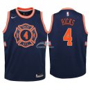 Camisetas de NBA Ninos New York Knicks Isaiah Hicks Nike Marino Ciudad 2018