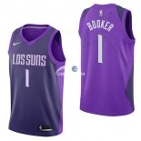 Camisetas NBA de Devin Booker Phoenix Suns Nike Púrpura Ciudad 17/18
