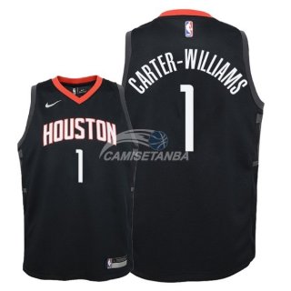 Camisetas de NBA Ninos Houston Rockets Michael Carter Williams Negro Statement 2018
