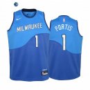 Camiseta NBA Ninos Milwaukee Bucks Sam Merrill Azul Ciudad 2020-21