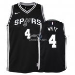Camisetas de NBA Ninos San Antonio Spurs Derrick White Negro Icon 2018