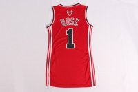 Camisetas NBA Mujer Derrick Rose Chicago Bulls Rojo