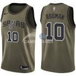 Camisetas NBA Salute To Servicio San Antonio Spurs Dennis Rodman Nike Ejercito Verde 2018