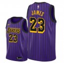 Camisetas NBA de Lebron James Los Angeles Lakers Púrpura Ciudad 18/19