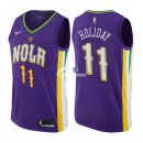 Camisetas NBA de Jrue Holiday New Orleans Pelicans Nike Púrpura Ciudad 17/18