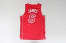 Camisetas NBA de Lebron James Miami Heats Rojo