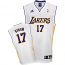 Camisetas NBA de Andrew Bynum Los Angeles Lakers Blanco