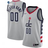 Camisetas NBA Washington Wizards Personalizada Gris Ciudad 2020-21