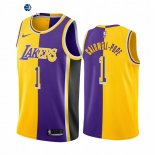 Camisetas NBA de Kentavious Caldwell Pope Los Angeles Lakers Amarillo Purpura Split 19/20