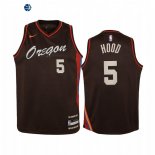 Camiseta NBA Ninos Portland Trail Blazers Rodney Hood Negro Ciudad 2020