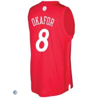 Camisetas NBA Philadelphia Sixers 2016 Navidad Jahlil Okafor Rojo