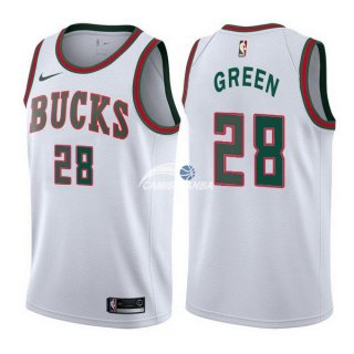 Camisetas NBA de Gerald Green Milwaukee Bucks Retro Blanco 17/18