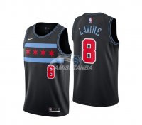 Camisetas NBA de Zach Lavine Chicago Bulls Nike Negro Ciudad 18/19