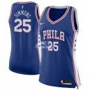 Camisetas NBA Mujer Ben Simmons Philadelphia 76ers Azul Icon 17/18