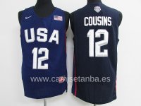 Camisetas NBA de DeMarcus Cousins USA 2016 Azul