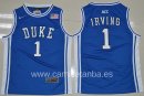 Camisetas NCAA Duke Kyrie Irving Azul Blanco