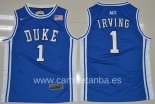 Camisetas NCAA Duke Kyrie Irving Azul Blanco