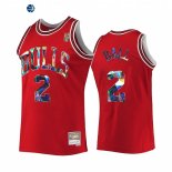 Camisetas NBA Chicago Bulls NO.2 Lonzo Ball 75th Diamante Rojo Hardwood Classics 2022-23