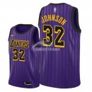 Camisetas NBA de Magic Johnson Los Angeles Lakers Nike Púrpura Ciudad 18/19