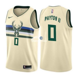 Camisetas NBA de Gary Payton II Milwaukee Bucks Nike Crema Ciudad 17/18