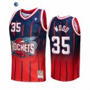 Camisetas NBA Houston Rockets NO.35 Christian Wood Fadeaway Rojo Marino Hardwood Classics 2022
