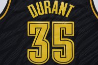 Camisetas NBA Oklahoma City Thunder Metales Preciosos Moda Durant Negro